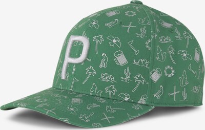 PUMA Sportshætte 'Desert P 110' i grøn / hvid, Produktvisning