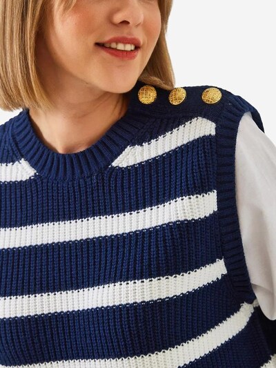 Bianco Lucci Trui in S-L in de kleur Blauw / Wit, Productweergave