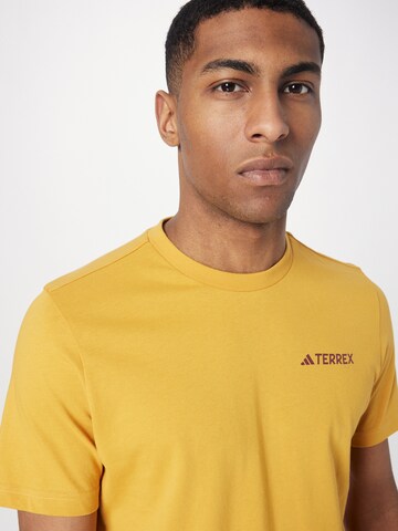 ADIDAS TERREX Performance Shirt 'Graphic Mtn 2.0' in Yellow