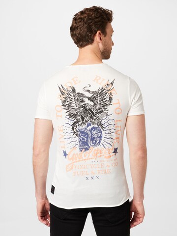 Key Largo - Camiseta 'GOD OF SPEED' en blanco