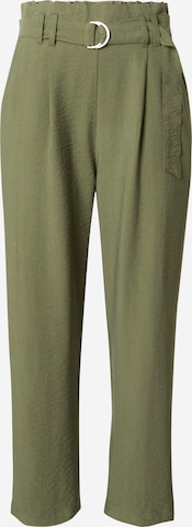 b.young Regular Pleated Pants 'ELAKO' in Green: front