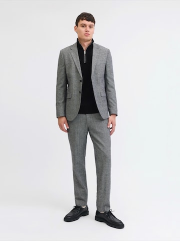 JACK & JONES Slimfit Bandplooibroek 'MARTIN' in Grijs