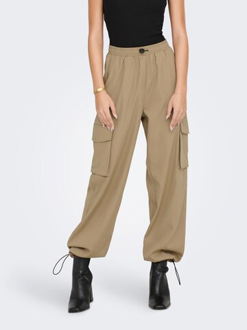 ONLY Wide leg Cargo trousers 'CASHI' in Beige: front