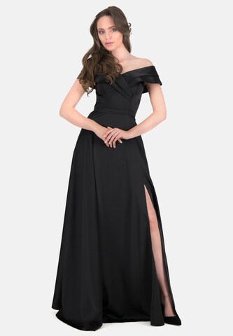 Prestije Evening Dress in Black: front