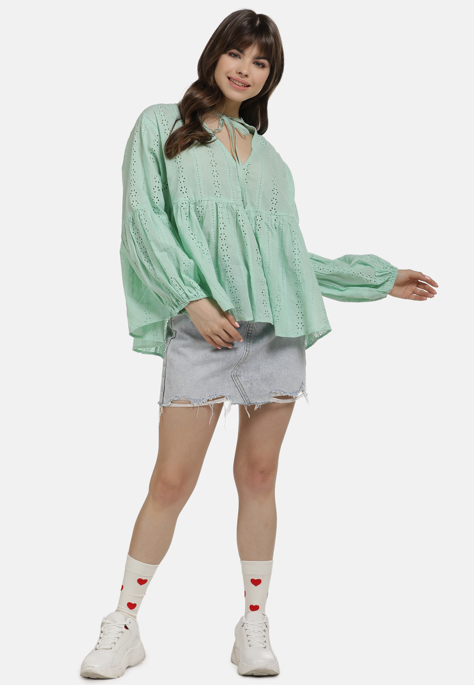 MYMO Bluse in Mint 