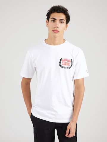 T-Shirt REPLAY en blanc : devant