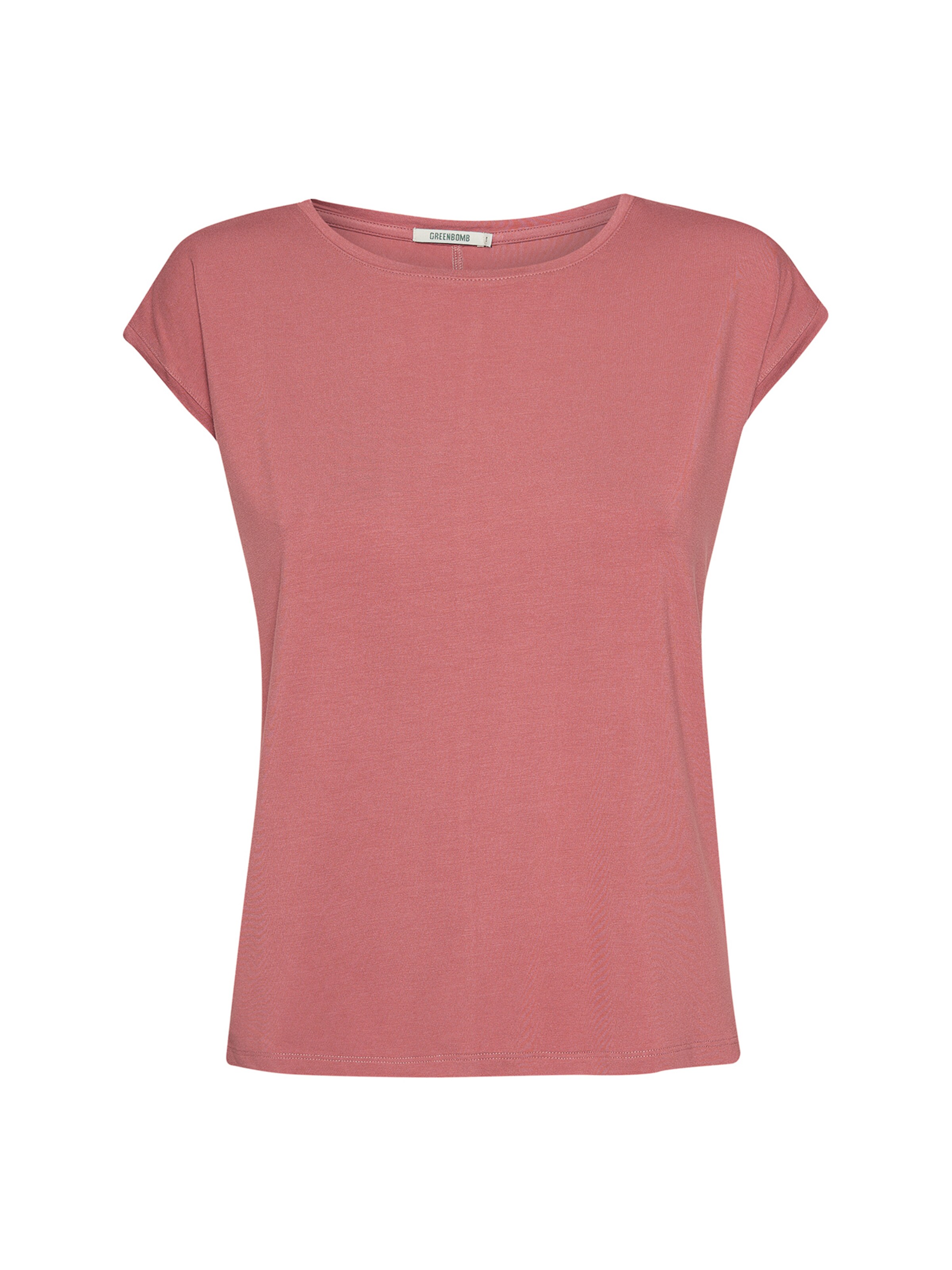 T-shirt 'Timid Basic' GREENBOMB en rose : devant