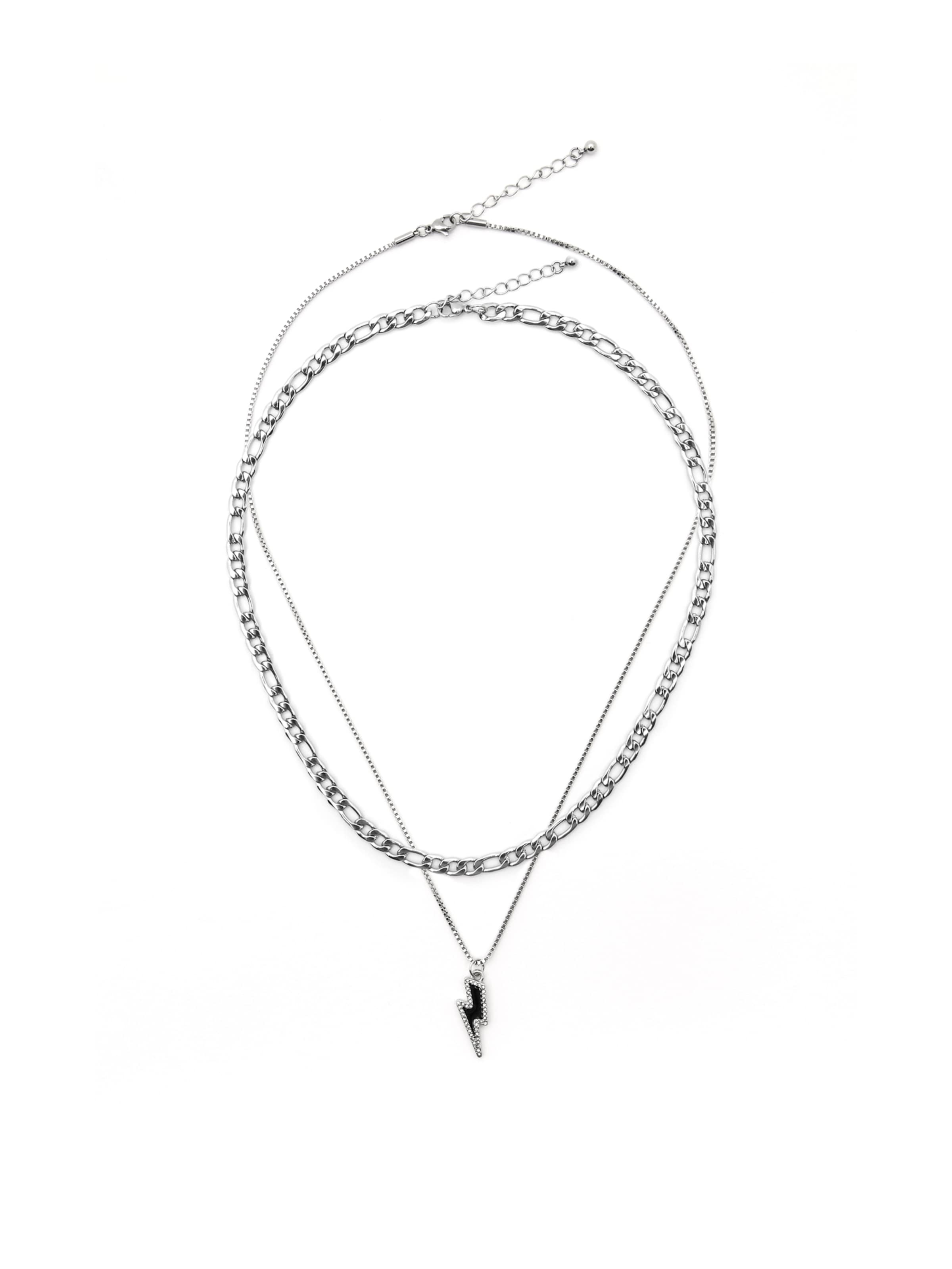 Pull&Bear Kette in Silber: Vorderseite