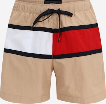 Tommy Hilfiger Underwear Board Shorts in Beige: front