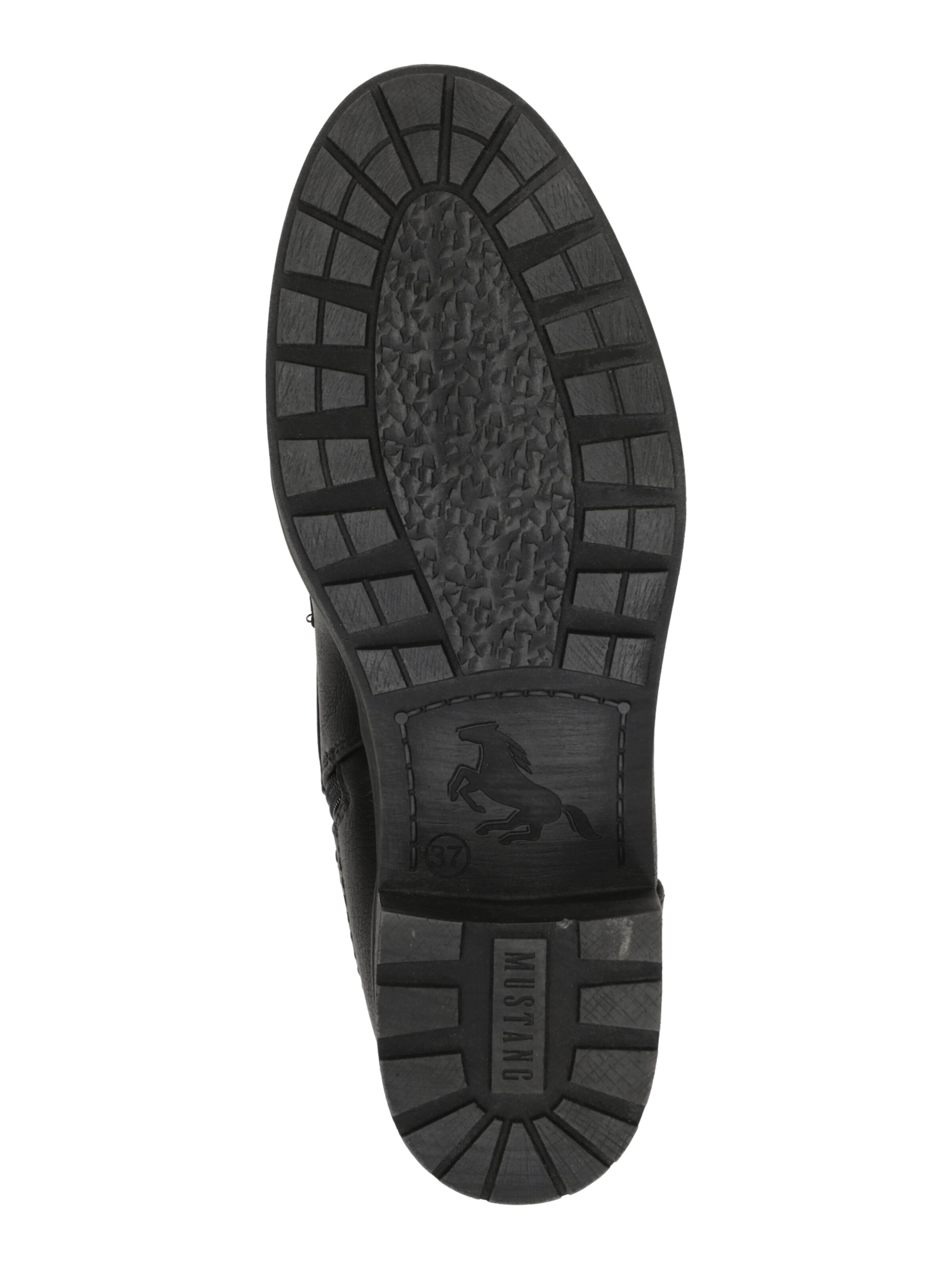 MUSTANG Ботинки на шнуровке в Черный