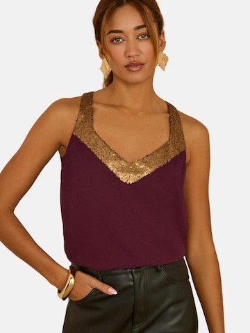 Haut love & roses en violet : devant