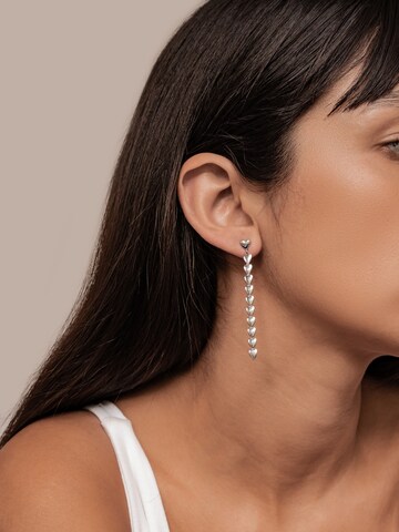 Hey Happiness Ohrringe 'Heart Cascade' in Silber