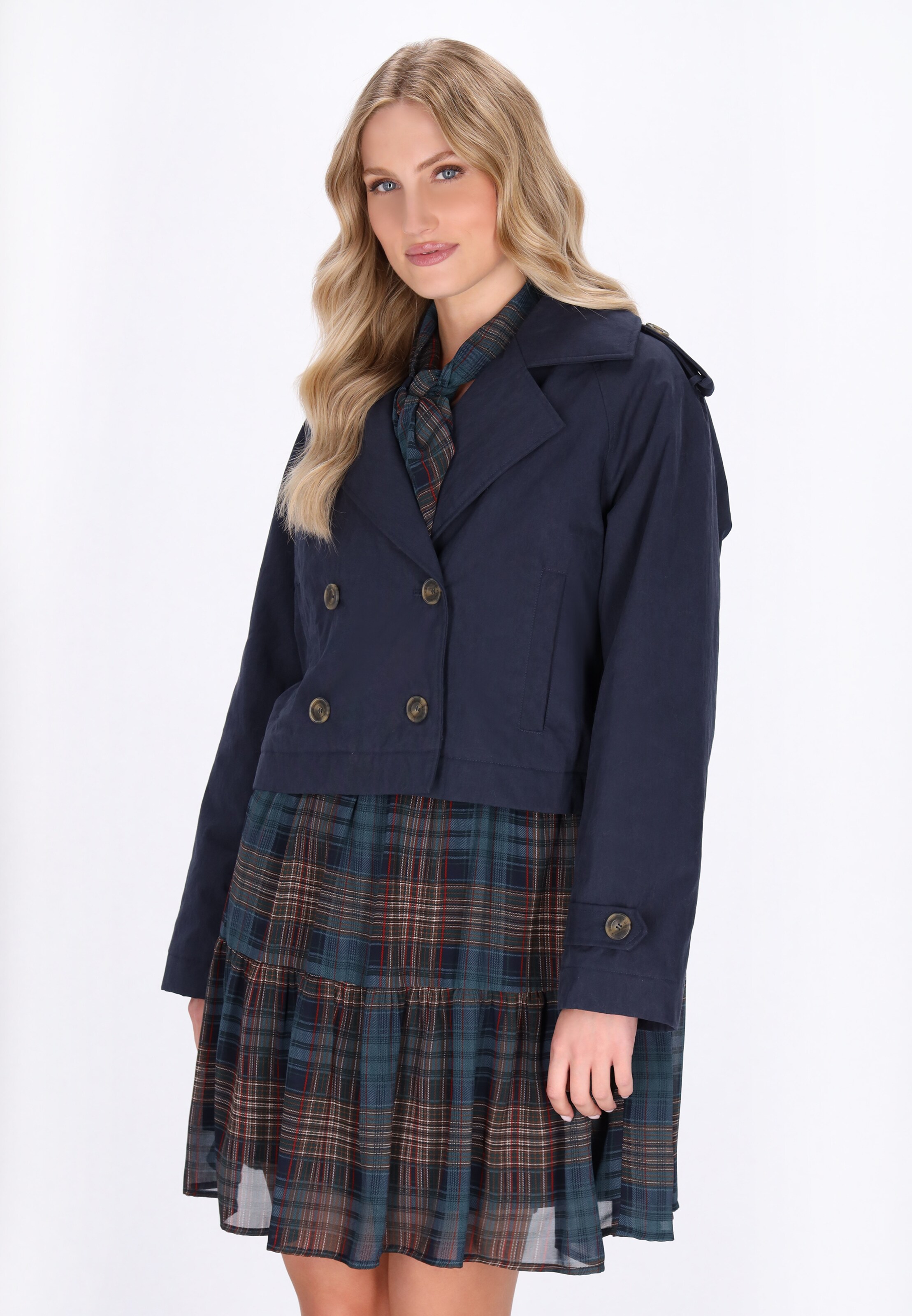 DreiMaster Vintage Демисезонная куртка в Синий: спереди