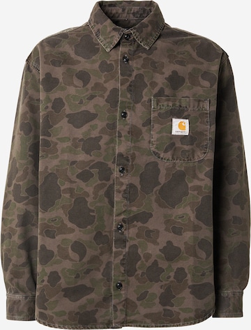 Carhartt WIPComfort Fit Košulja 'Duck' - zelena boja: prednji dio