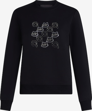 juoda Karl Lagerfeld Megztinis be užsegimo: priekis