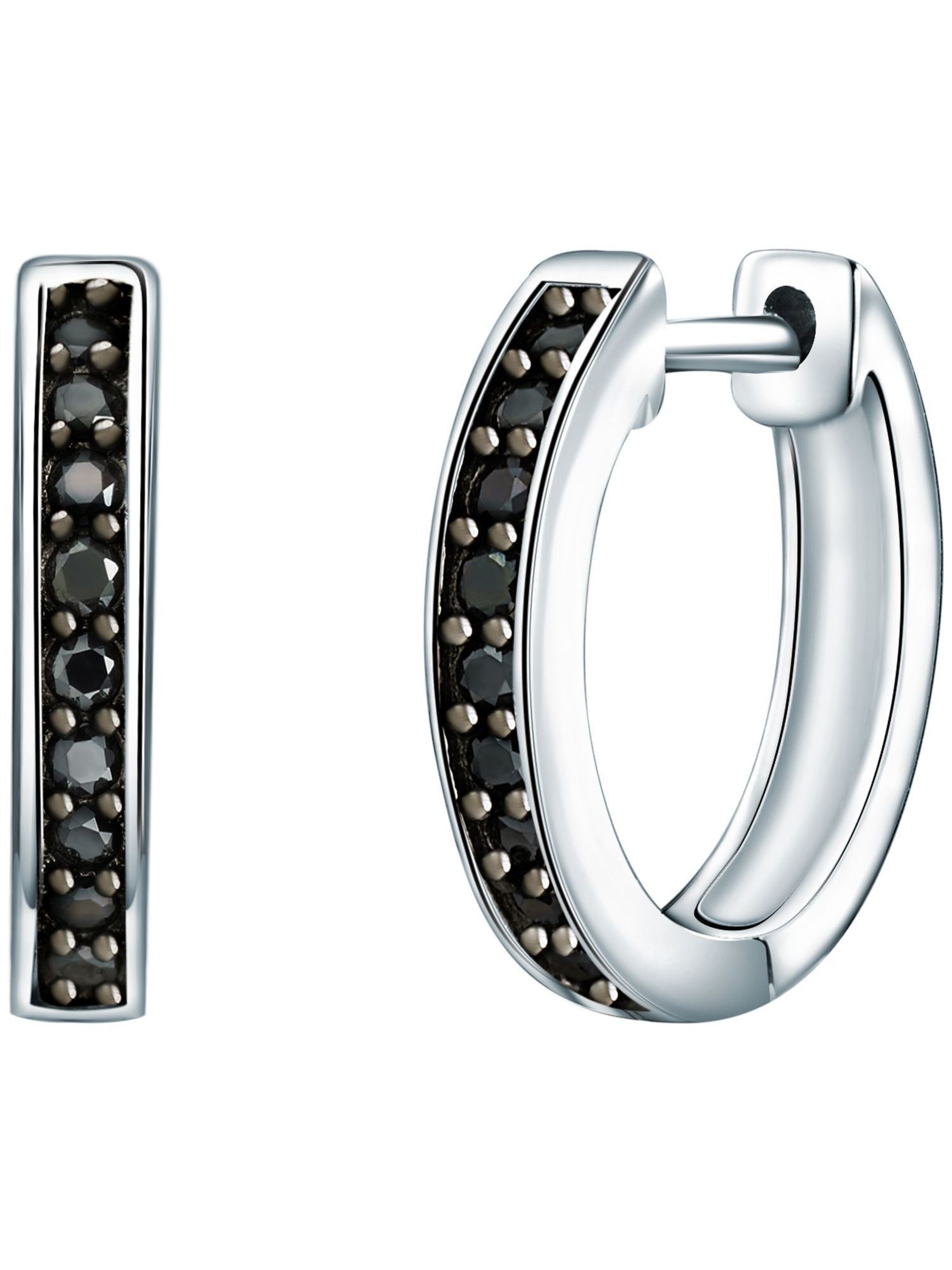 Rafaela Donata Creolen in Schwarz: Vorderseite