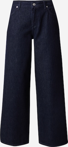 NA-KD Wide leg Jeans in Blauw: voorkant