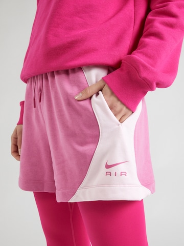 Nike Sportswear Обычный Штаны 'AIR' в Ярко-розовый