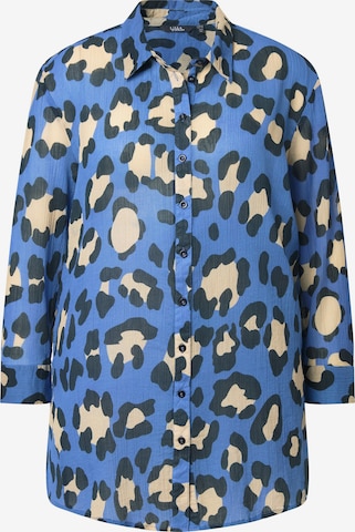 Ulla Popken Blouse in Blauw: voorkant