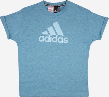 ADIDAS PERFORMANCE - Camisa funcionais 'Bos' em azul: frente