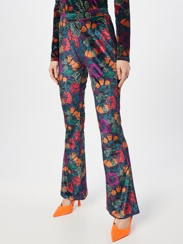 Colourful Rebel Flared Trousers 'Jolie' in Mixed colours: front