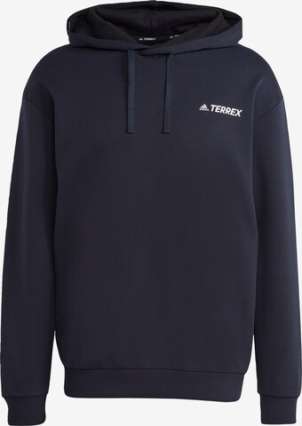 ADIDAS TERREX Athletic Sweatshirt in Blue: front