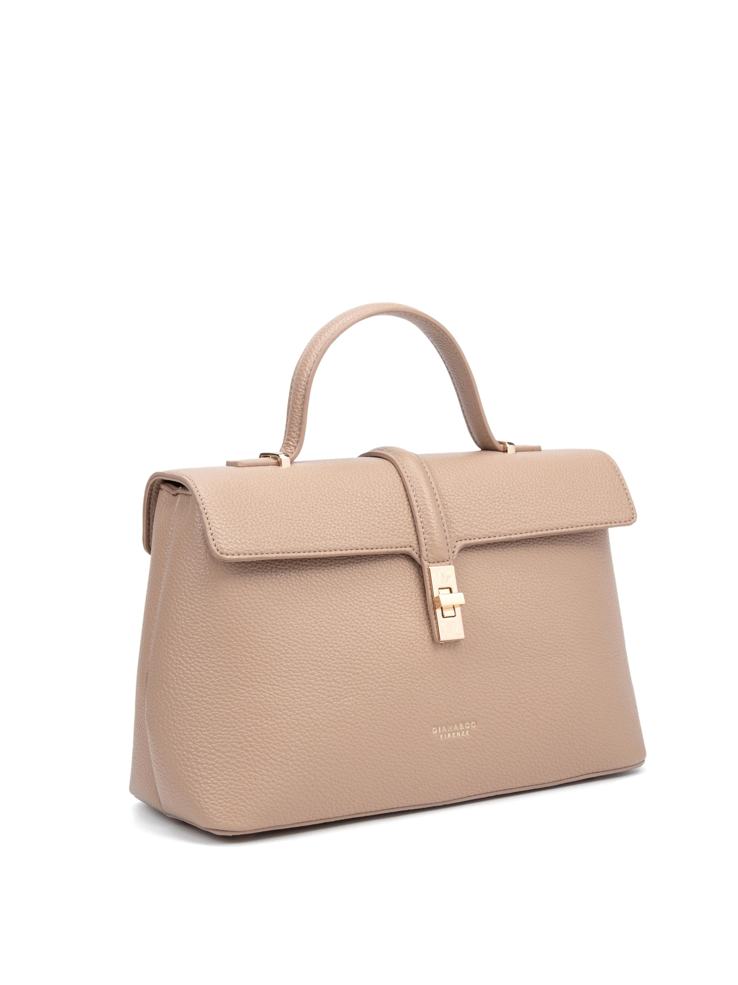Borsa a mano 'Borsa a Mano Donna Pelle Vegana PU con Girello e Tracolla Rimovibile' di Diana&Co. in marrone
