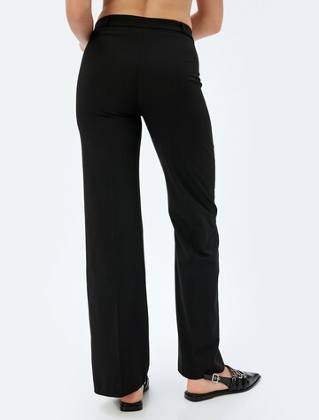 Koton Wide leg Trousers with creases in Black
