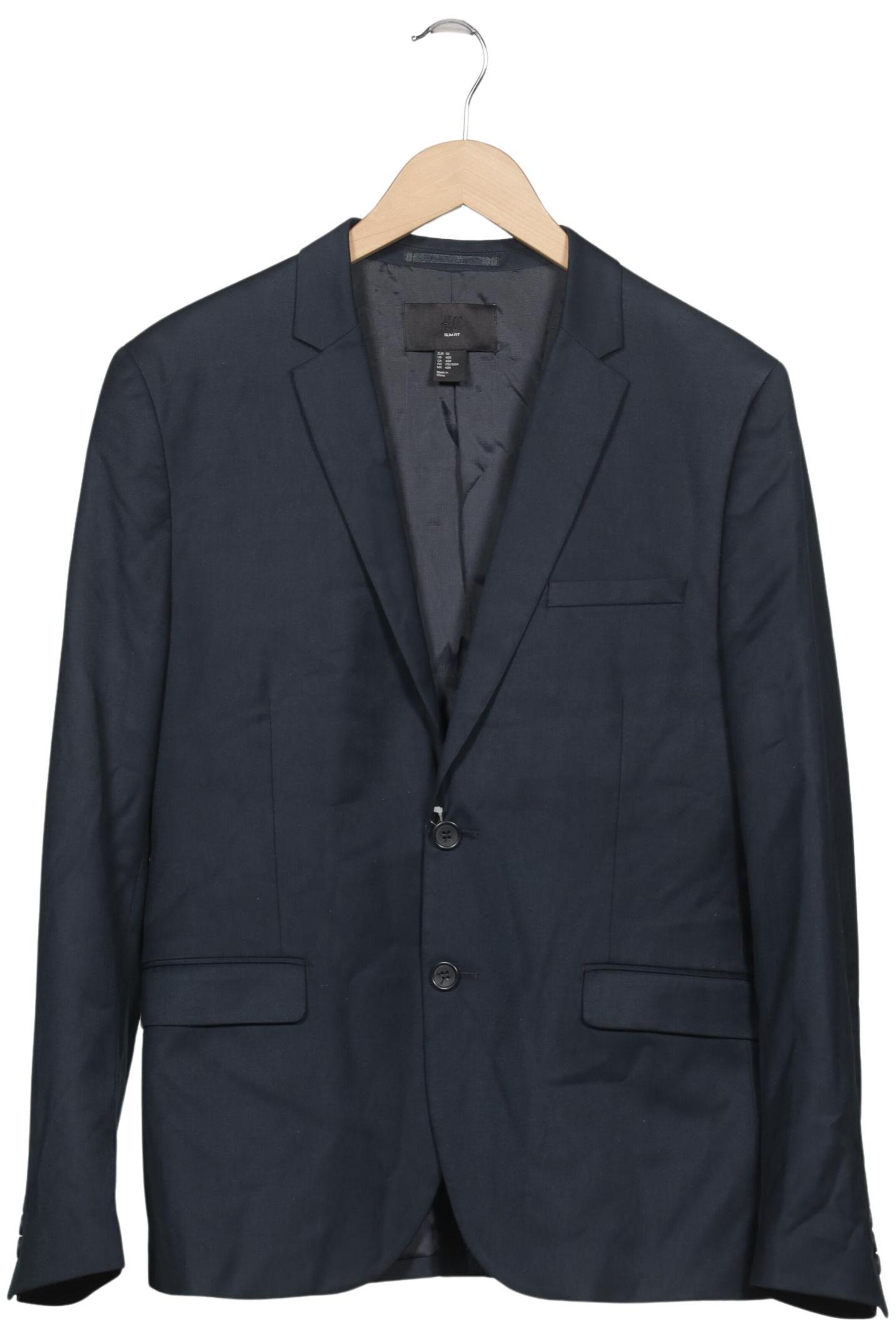 H&M Suit Jacket in M-L in Blue: front