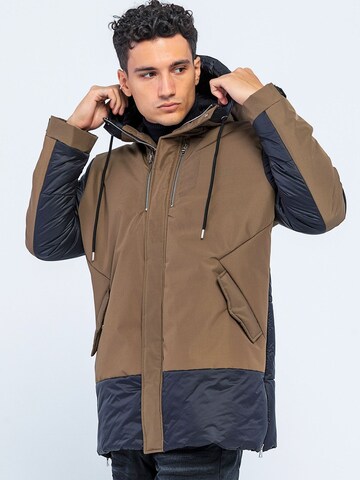 Ron Tomson Winter Coat in Blue: front