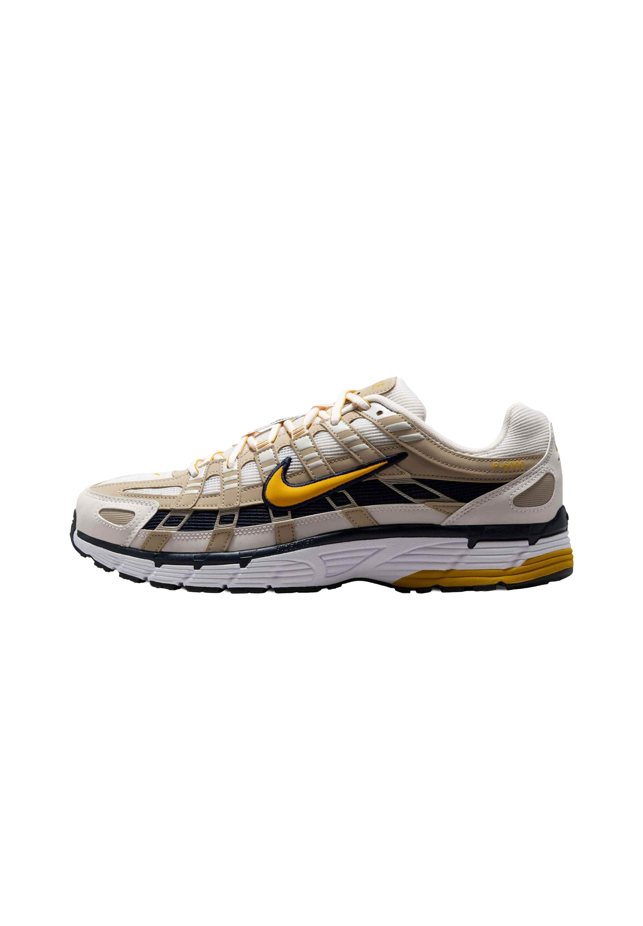 Nike Sportswear Zemie brīvā laika apavi 'P-6000' pieejams 39, krāsa - pelēkbrūns / pelēcīgs / oranžs / balts, Preces skats