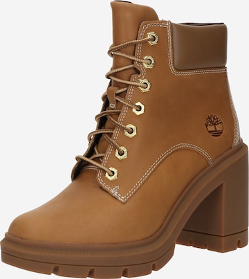 ruda TIMBERLAND Suvarstomieji kulkšnis dengiantys batai: priekis