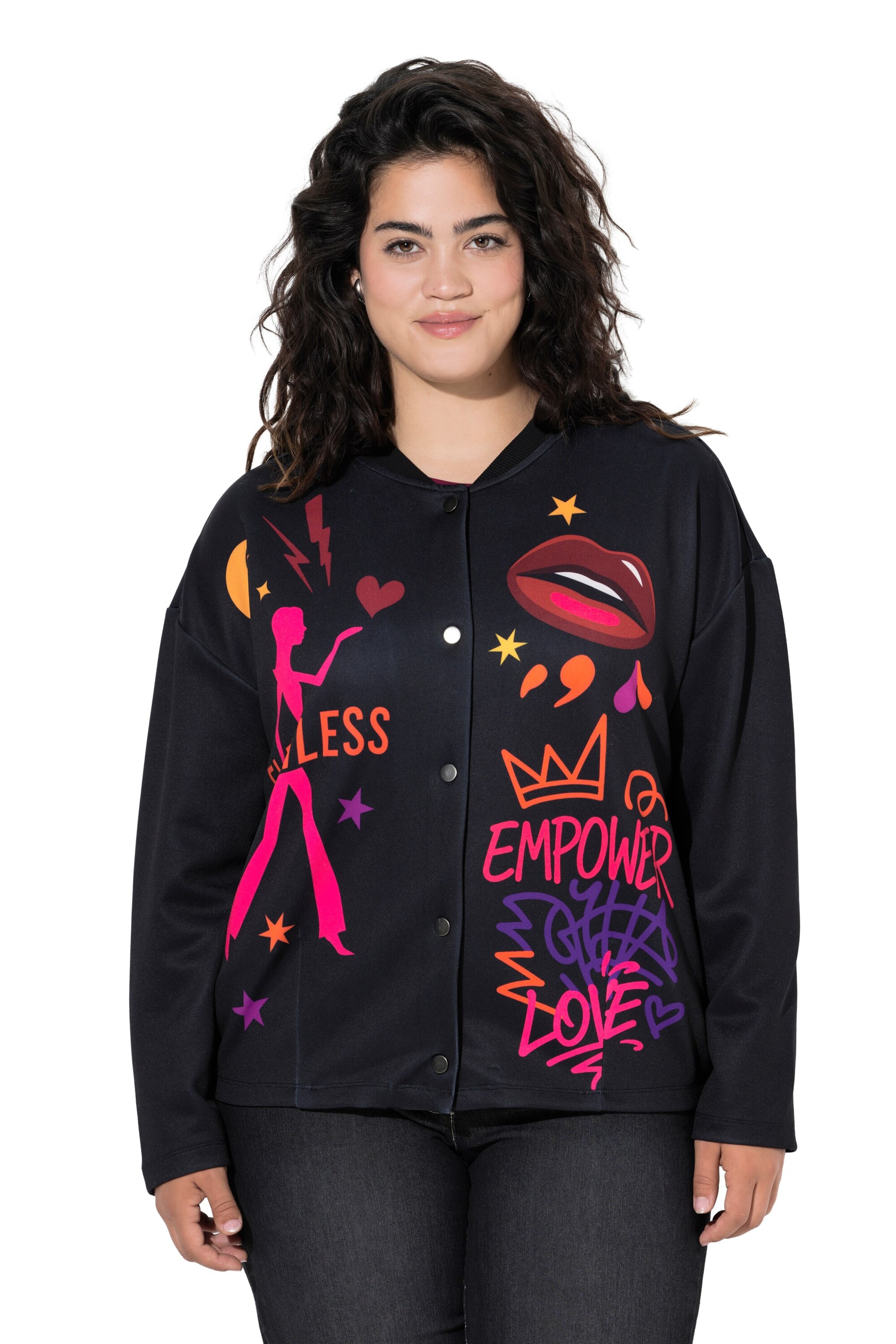 Angel of Style Tussenjas in Zwart: voorkant