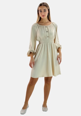 Elara Kjole i beige: forside