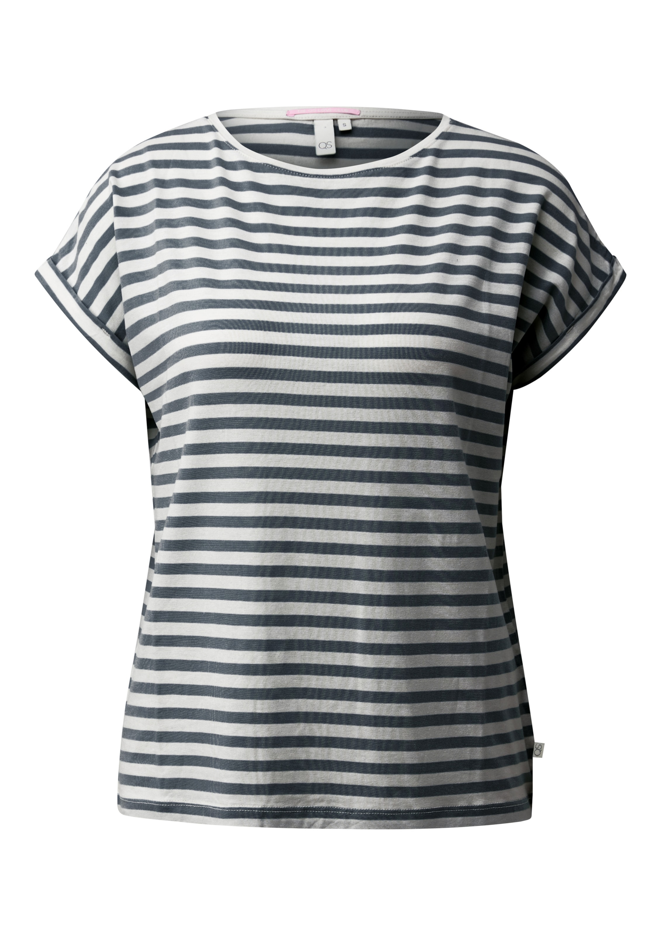 T-shirt QS en bleu : devant