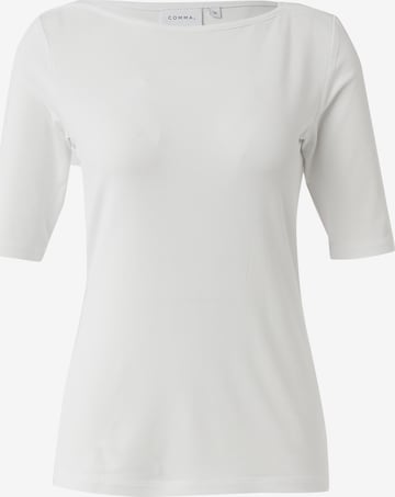 Tricou de la COMMA pe alb: față