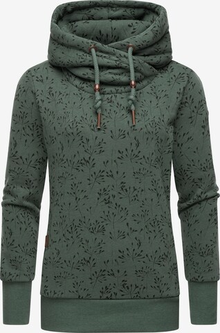 Ragwear Sweatshirt 'Gripy Flowery' in Green: front