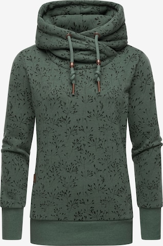 Ragwear Sweatshirt 'Gripy Flowery' in Green: front