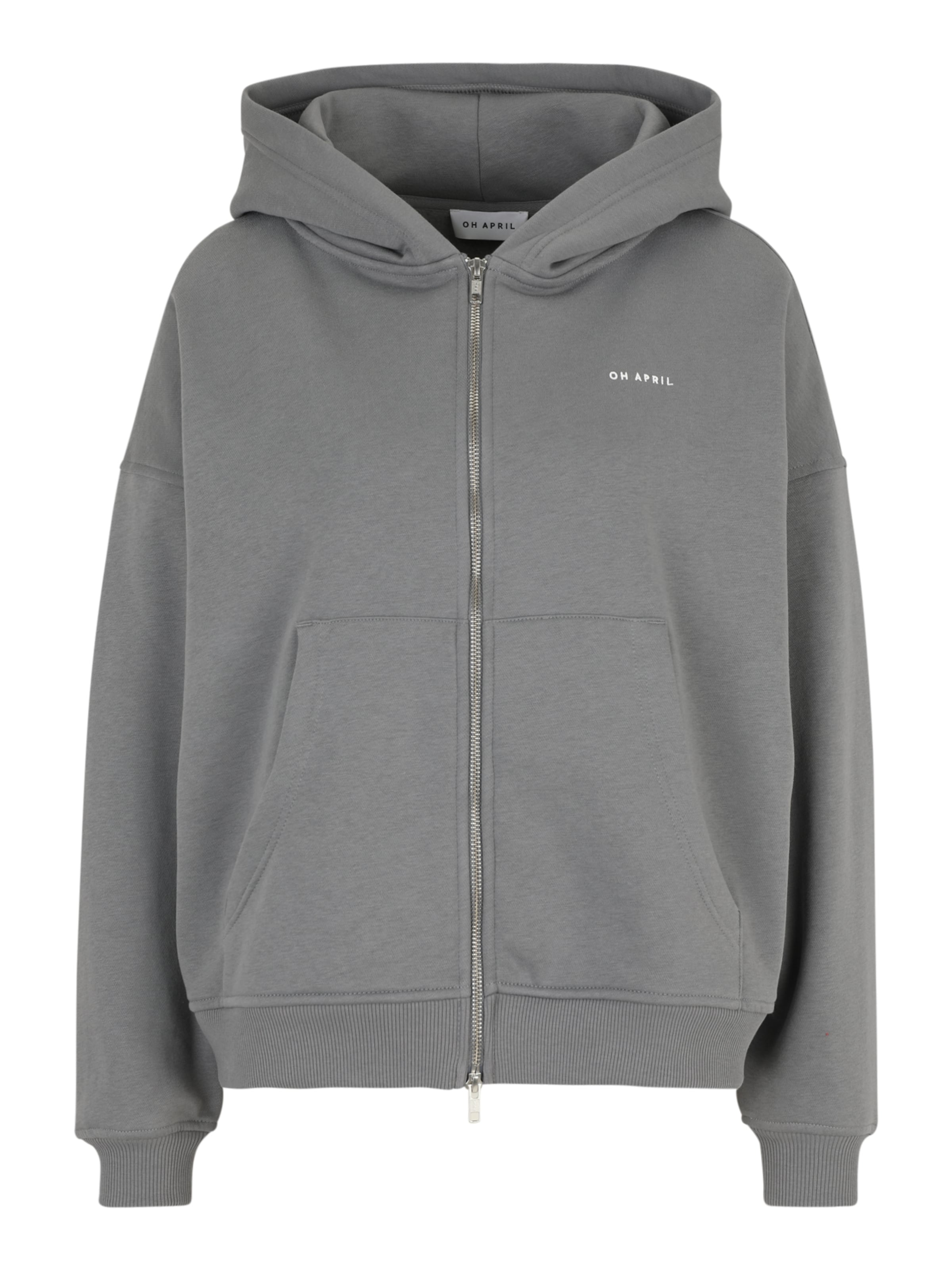 OH APRIL Sweatjakke i grå: forside
