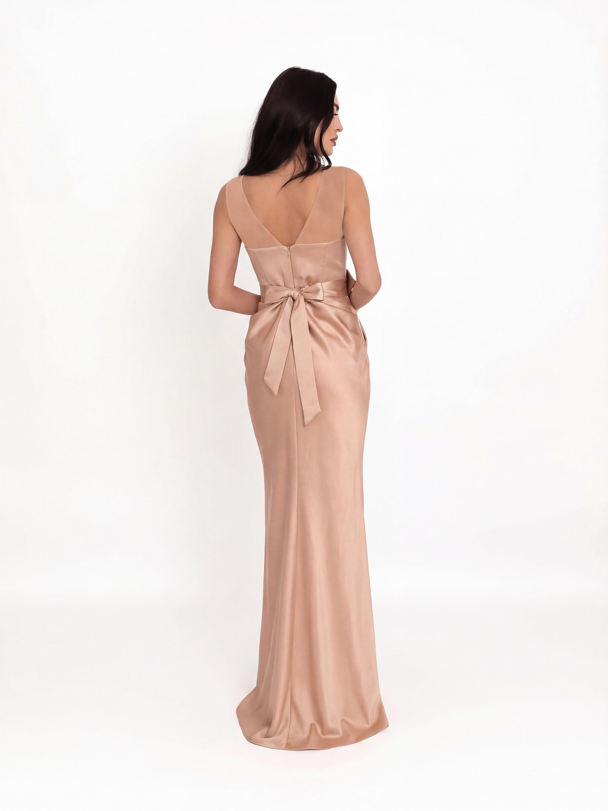 acob a porter - Vestido de noche en beige