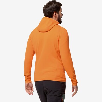 JACK WOLFSKIN Athletic Fleece Jacket 'BAISELBERG' in Orange