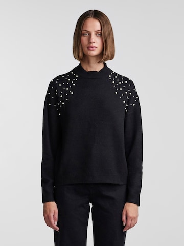 PIECES Sweater 'PEARLA' in Black: front