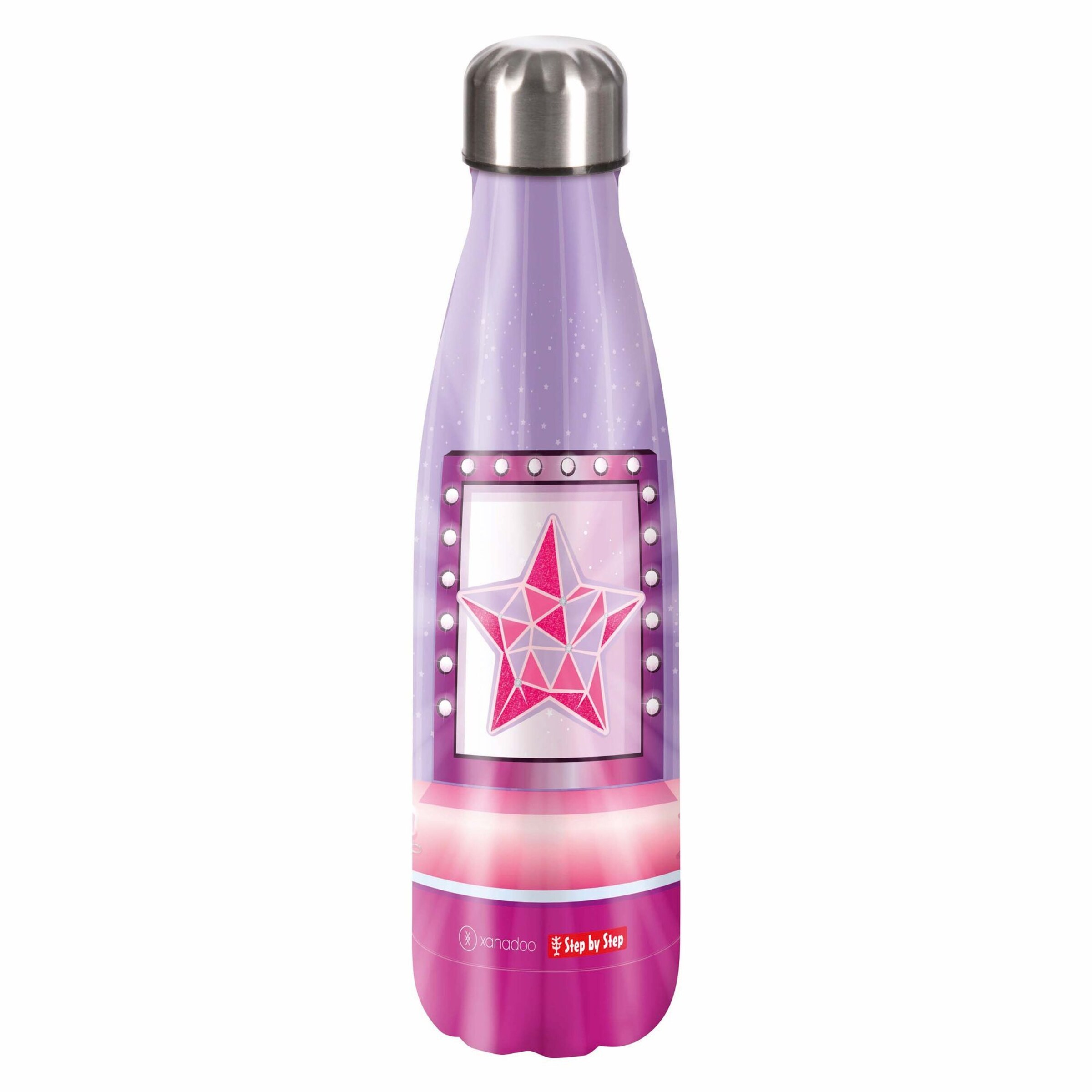 STEP BY STEP Drinking Bottle in Purple: front