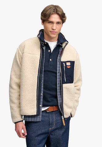 Superdry & Co Bluza polarowa w kolorze beżowy: przód
