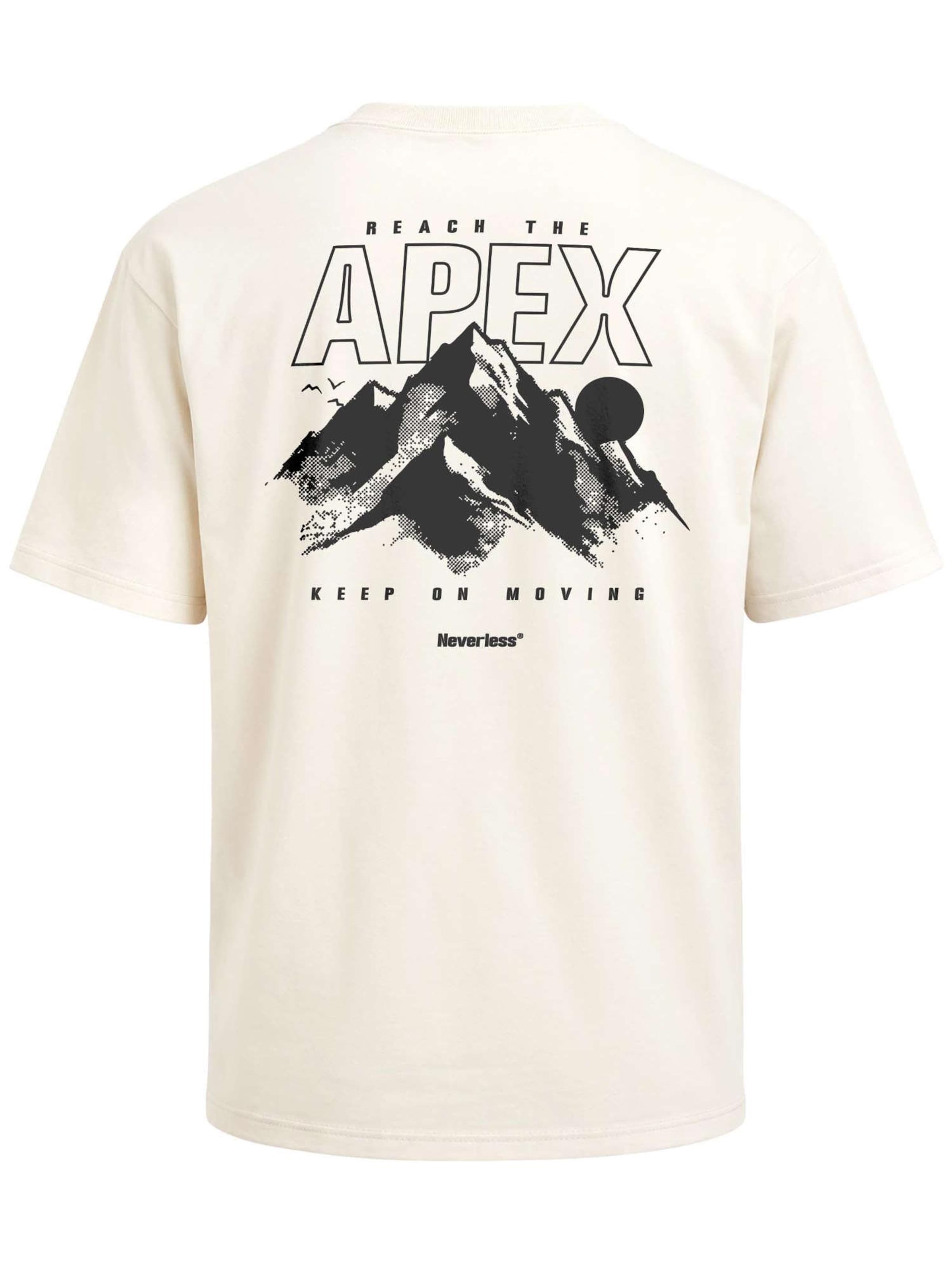 Neverless Shirt 'Apex mountain' in Beige