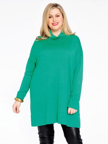 Yoek Sweater 'COSY' in Green: front