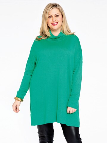 YOEK Sweater 'COSY' in Green: front