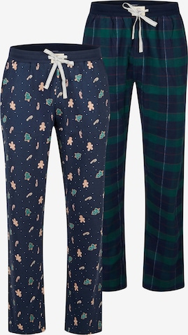 Happy Shorts Pajama pants 'Christmas' in Blue: front