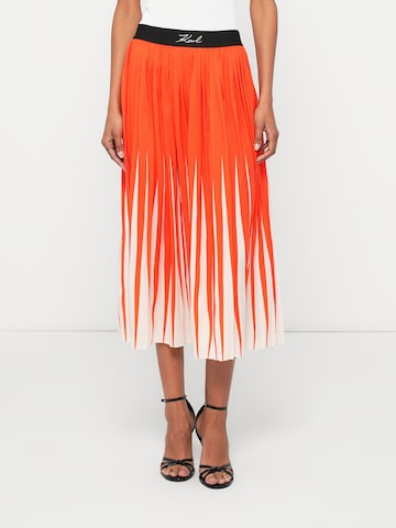 Karl Lagerfeld Φούστα 'COMMERCIAL' σε πορτοκαλί: μπροστά