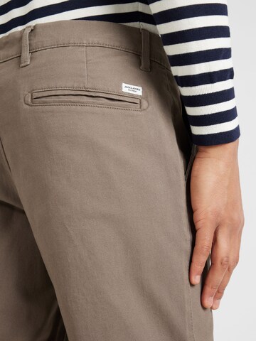 JACK & JONES Štandardný strih Chino nohavice 'OLLIE DAVE' - Hnedá